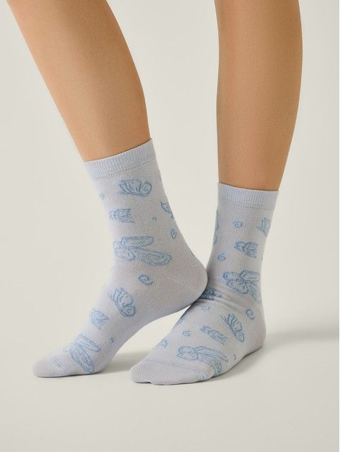 Классические хлопковые носки с рисунком «бабочки»
