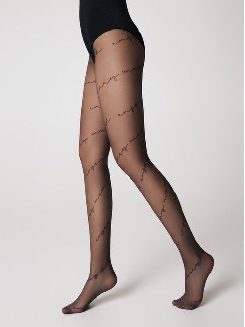 Колготки c диагональными надписями SENTIMENT