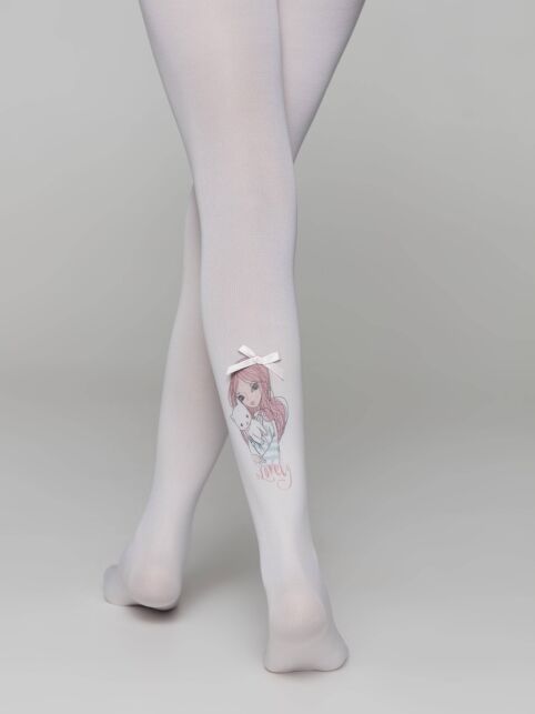 Колготки из микрофибры с рисунком и декором LOVELY - купить в интернет-магазине Conte