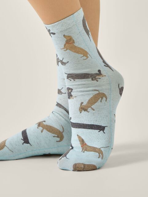 Носки со льном из лимитированной коллекции BEST FRIENDS «Такса» - купить в интернет-магазине Conte