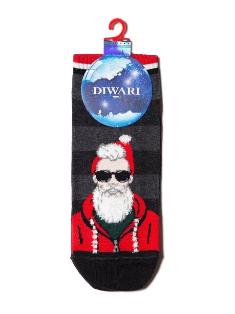 Short Christmas socks "Fashionable Santa" - buy in the online store Conte