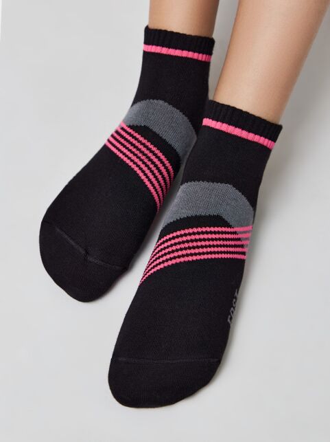 Короткие черные спортивные носки ACTIVE lycra®, модель 956 - купить в интернет-магазине Conte