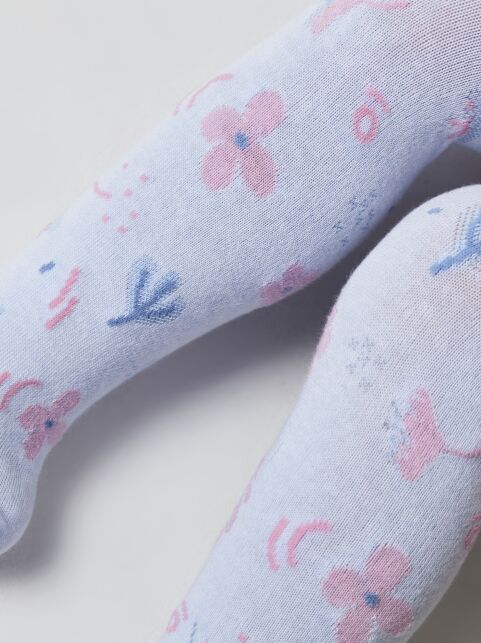 Хлопковые колготки с цветочным рисунком - купить в интернет-магазине Conte