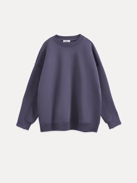 Свободный свитшот из футера с акцентными манжетами LD 3229 - купить в интернет-магазине Conte