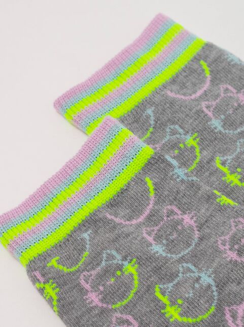 Хлопковые носки с рисунками «Cats» - купить в интернет-магазине Conte