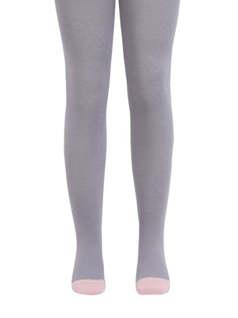 Хлопковые серые колготки TIP-TOP с рисунком "цветочки" - купить в интернет-магазине Conte