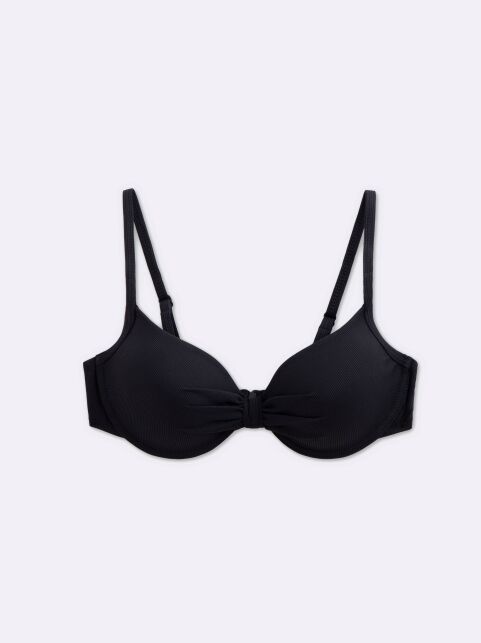 Лиф в рубчик с драпировкой и эффектом push-up BLACK STORY - купить в интернет-магазине Conte