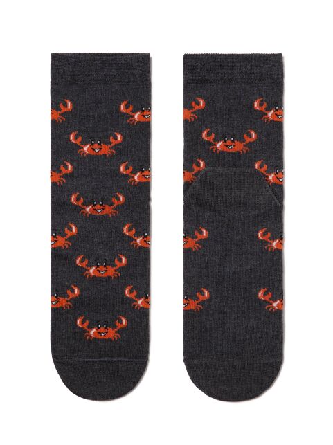 Cotton socks with crabs pattern - buy in the online store Conte