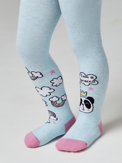 Колготки детские TIP-TOP (веселые ножки) бледно-бирюзовый - купить в интернет-магазине Conte