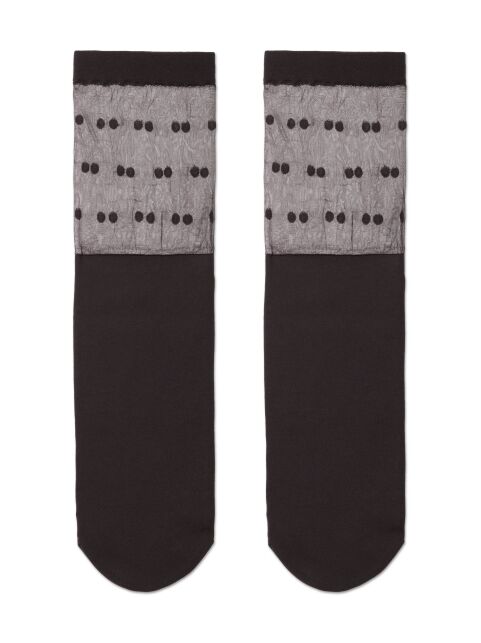 Удлиненные носки с прозрачным верхом FANTASY в горошек - купить в интернет-магазине Conte