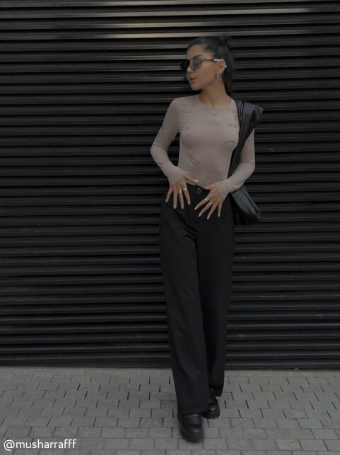 Bodysuit in viscose with tattoo "Ego" LBD 1585 - buy in the online store Conte