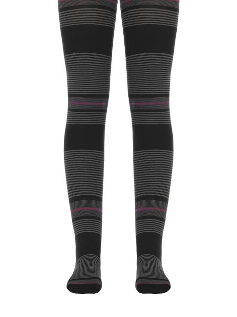 Microfiber tights with multicolored stripes MARIT - buy in the online store Conte