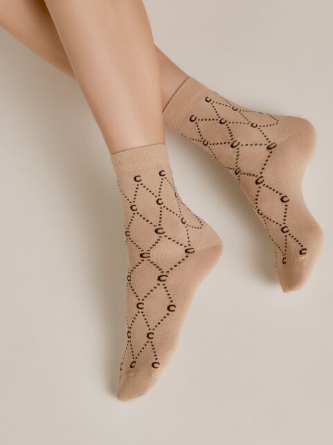 Socks CONTE CLASSIC with a pattern reminding Conte logo - buy in the online store Conte