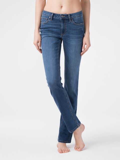 Ultra-comfortable eco-friendly straight jeans with a medium fit CON-152 - buy in the online store Conte