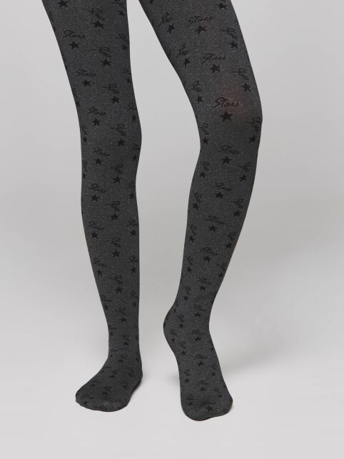 Плотные меланжевые колготки с рисунком «звезды» JESSICA - купить в интернет-магазине Conte