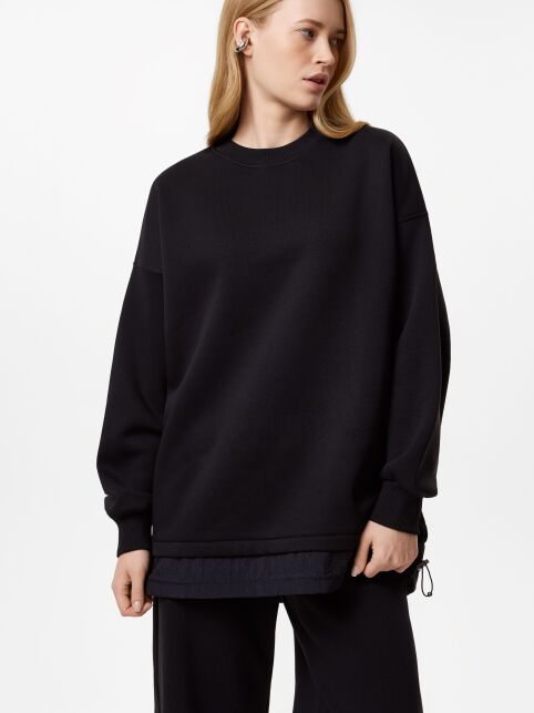 Джемпер из футера с фактурной вставкой по низу LD 3224 - купить в интернет-магазине Conte