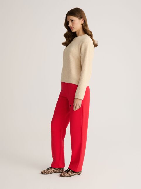 Брюки из футера на флисе с декоративным клапаном LBK 2842 - купить в интернет-магазине Conte