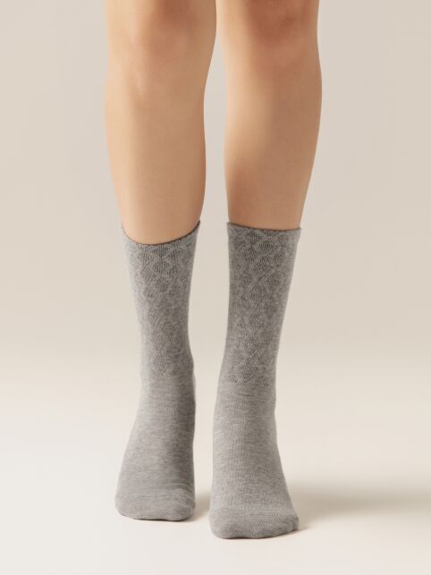 Удлинённые носки с хлопком и рисунком «зигзаги» - купить в интернет-магазине Conte