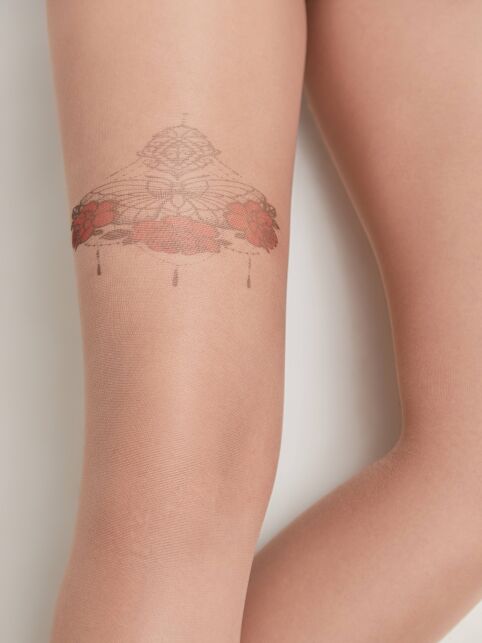 Tights TATTOO with a pattern Butterfly - buy in the online store Conte