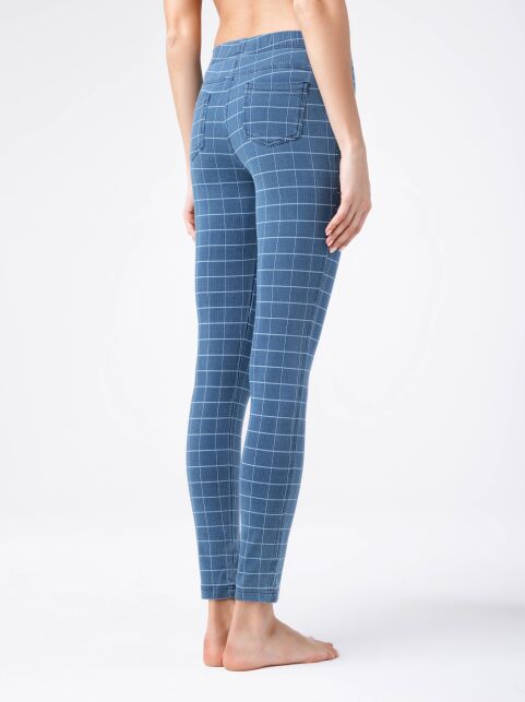 Trendy denim checkered jeggings ASTRID - buy in the online store Conte