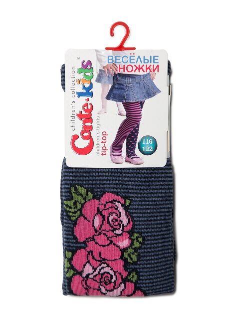 Колготки детские TIP-TOP (веселые ножки) темный джинс - купить в интернет-магазине Conte