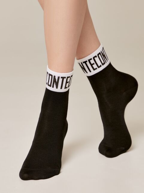 Удлиненные графитовые носки из вискозы «Conte» - купить в интернет-магазине Conte