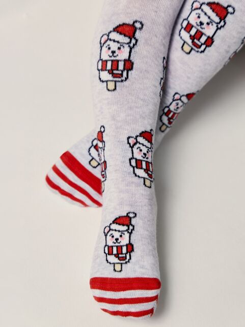 Новогодние хлопковые колготки с рисунком «Мишки» Новогодние хлопковые колготки с рисунком «Мишки» - купить в интернет-магазине Conte