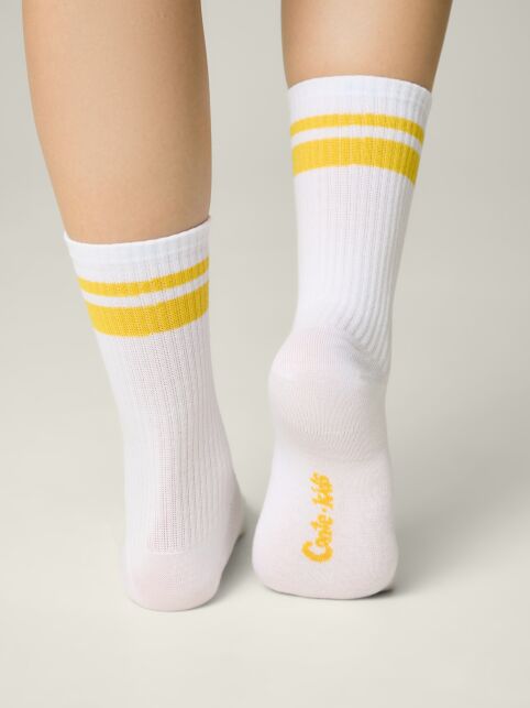 Удлиненные носки с двойной контрастной линией на резинке - купить в интернет-магазине Conte