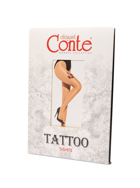 Tights TATTOO with a pattern Butterfly - buy in the online store Conte