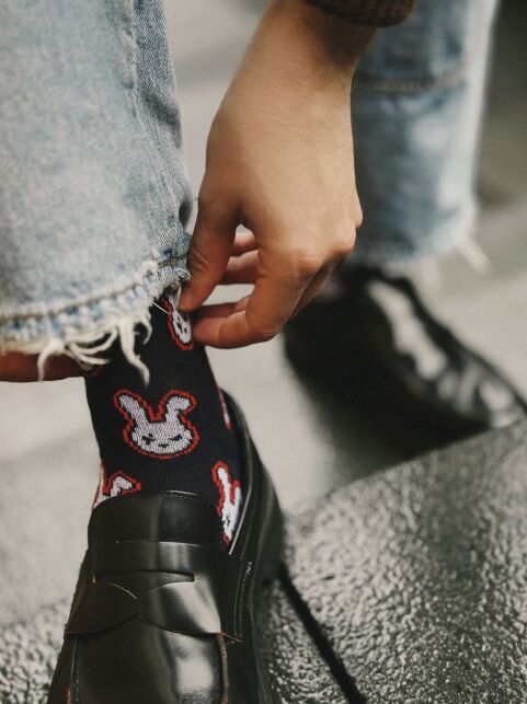 Хлопковые носки HAPPY с рисунком «Кролики» - купить в интернет-магазине Conte