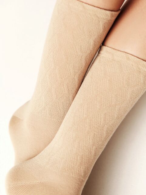 Удлинённые носки с хлопком и рисунком «зигзаги» - купить в интернет-магазине Conte