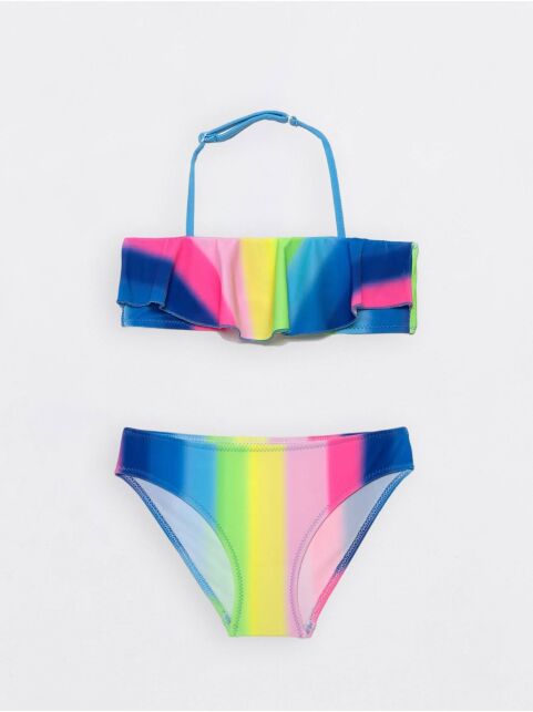 Радужный купальник с воланом GOOD VIBES Радужный купальник с воланом GOOD VIBES - купить в интернет-магазине Conte