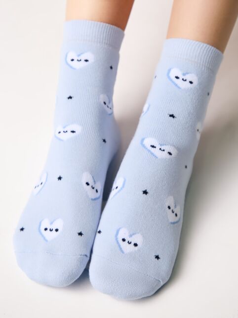 Махровые бледно-фиолетовые носки SOF-TIKI с сердечками - купить в интернет-магазине Conte