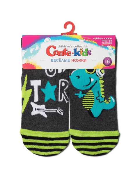 Хлопковые носки с веселыми рисунками "Веселые ножки", модель 462 - купить в интернет-магазине Conte