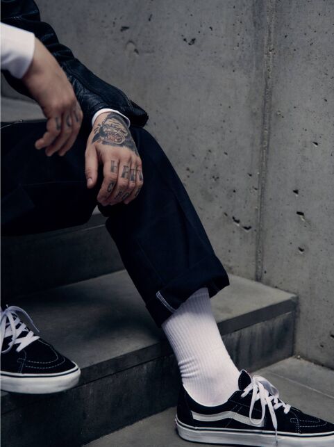 Удлиненные мужские носки из хлопка в рубчик - купить в интернет-магазине Conte