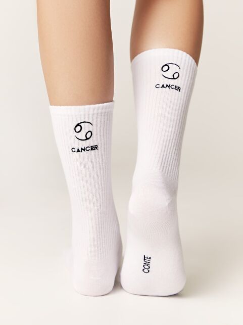 Удлиненные носки в рубчик с вышивкой «Рак» - купить в интернет-магазине Conte