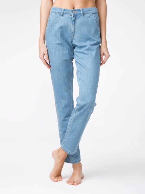Light denim eco-friendly trousers CON-140 - buy in the online store Conte