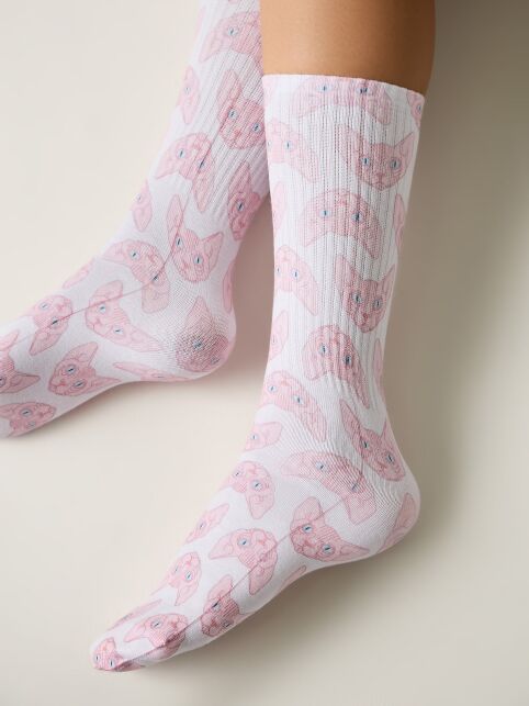 Удлиненные носки из лимитированной коллекции с рисунком «Сфинксы» - купить в интернет-магазине Conte