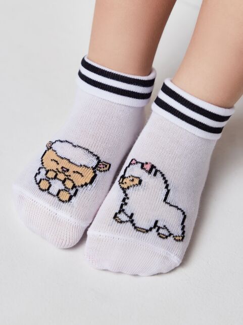 Хлопковые носки с рисунками «Lama» - купить в интернет-магазине Conte