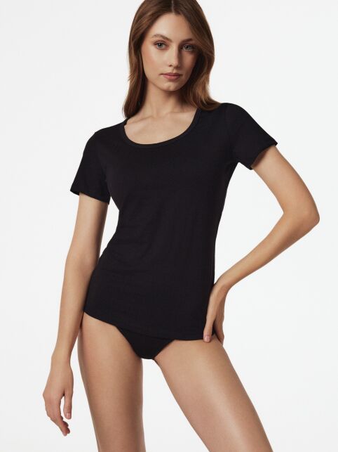 Футболка из хлопка с круглым вырезом горловины BASIC COLLECTION LF 2022 - купить в интернет-магазине Conte