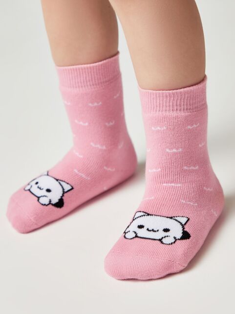 Махровые носки SOF-TIKI с рисунком «кот» - купить в интернет-магазине Conte