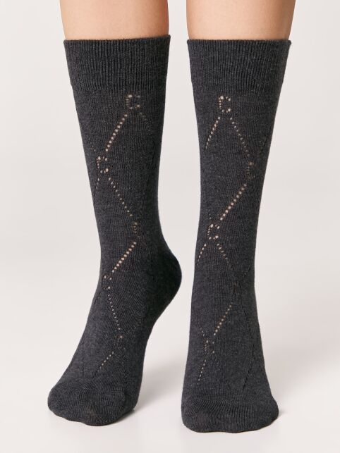 Удлинённые носки с ажурными ромбами - купить в интернет-магазине Conte