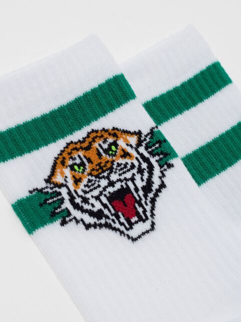 Удлиненные носки из хлопка в рубчик с рисунком "Тигр" - купить в интернет-магазине Conte