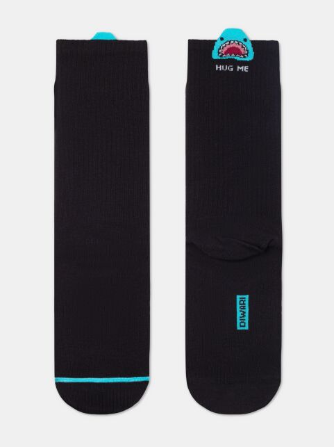 Удлиненные носки в рубчик декоративным 3D-пикотом “Shark” - купить в интернет-магазине Conte