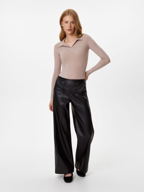 Боди в рубчик с отложным воротником LBD 3453 - купить в интернет-магазине Conte