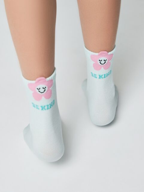 Носки из хлопка с декоративным 3D-пикотом “Kind” - купить в интернет-магазине Conte
