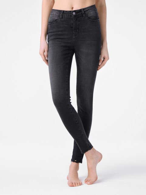 Modeling eco-friendly jeans super skinny with a high fit CON-171 Lycra® - buy in the online store Conte