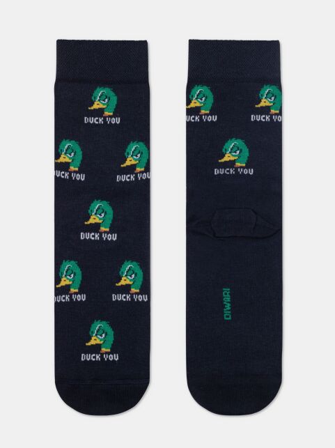 Хлопковые носки с рисунком «Duck you» - купить в интернет-магазине Conte