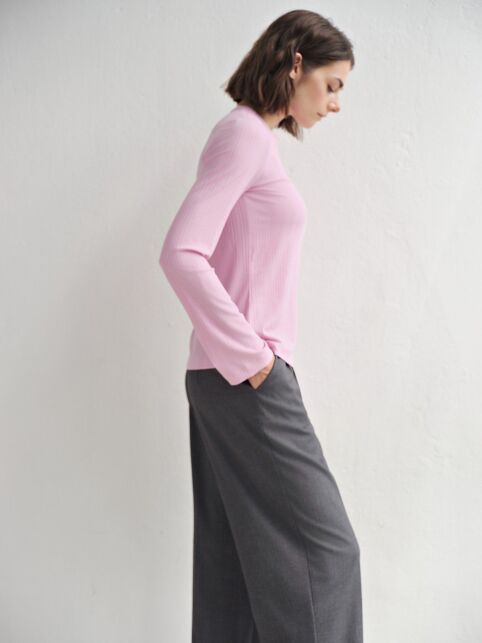 Свободный джемпер в рубчик LD 3242 - купить в интернет-магазине Conte