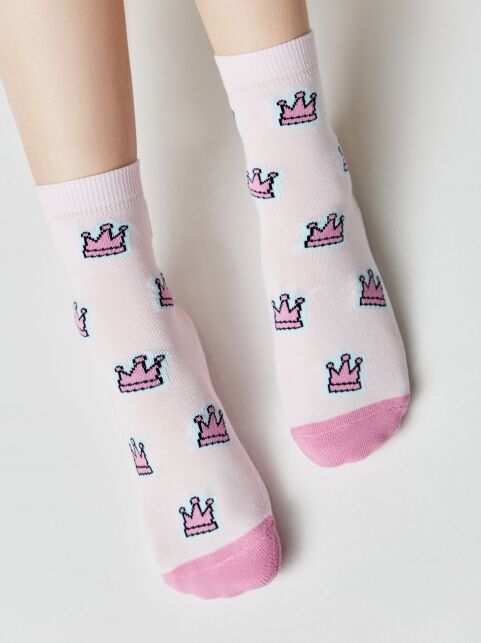 Хлопковые светло-розовые носки SOF-TIKI с махровой стопой - купить в интернет-магазине Conte